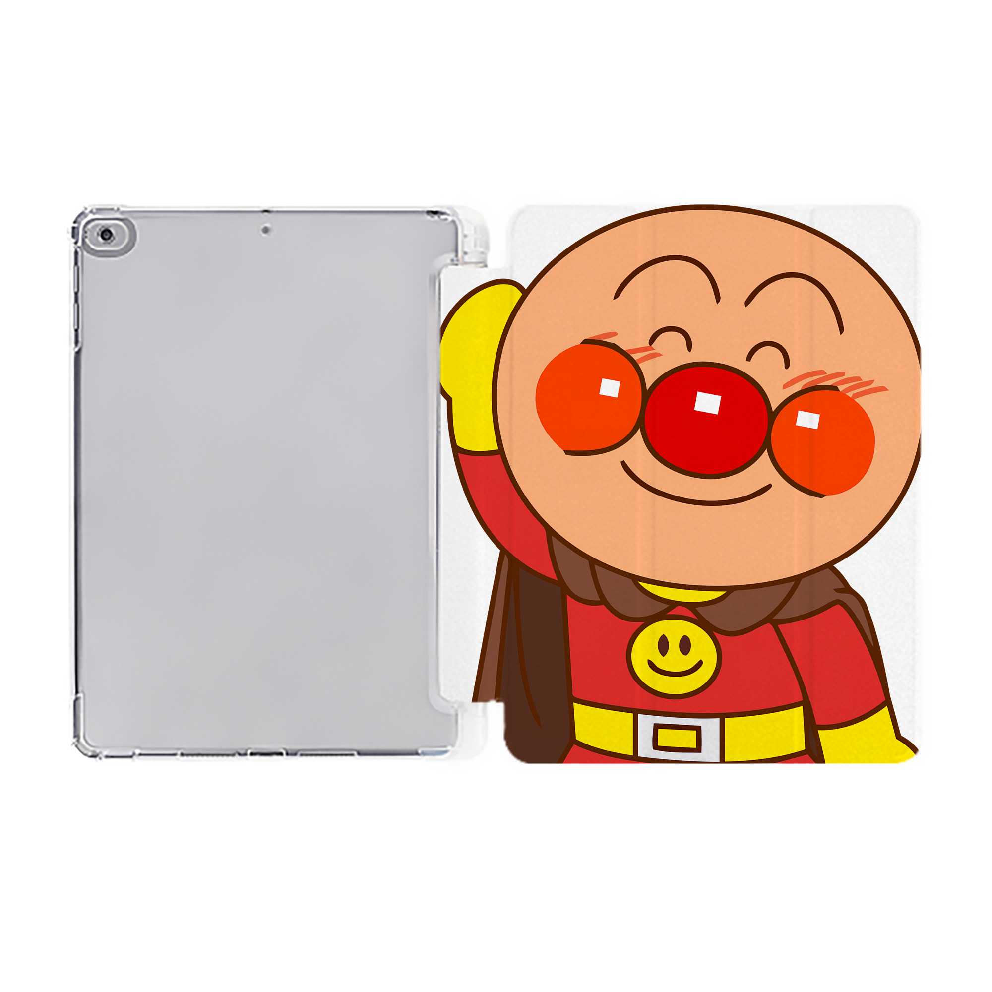 （画像用） アンパンマン Anpanman IPad ケース ペン収納付き 三つ折りスタンド PUレザー×シリコン 対応機種9.5/10.5/10.9インチ